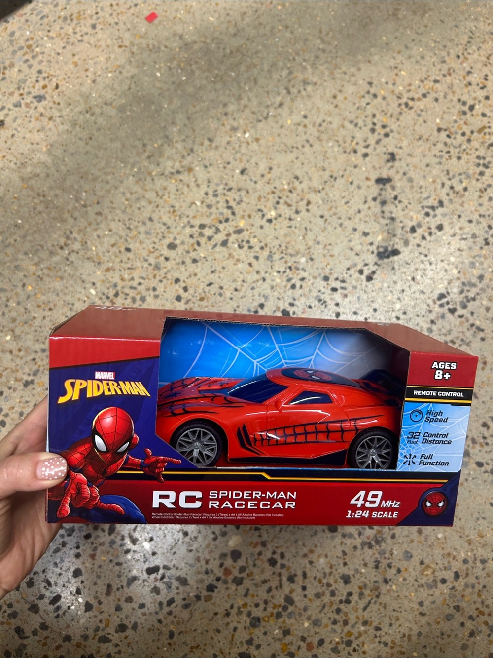 NWT Marvel Spiderman remote control race car